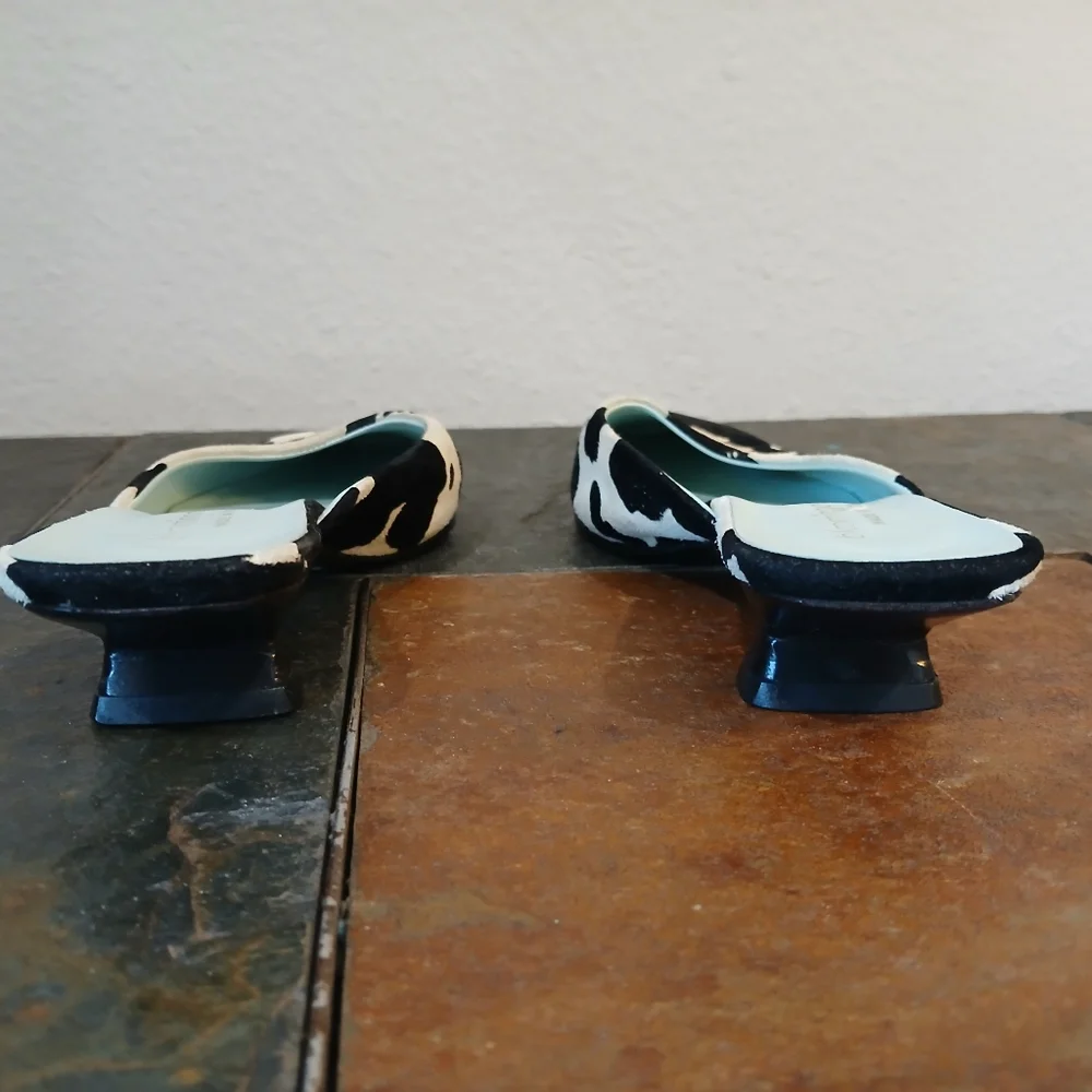 Bloomingdale Women's Mules 4.5 Cow Print Italy - Picture 5 of 13